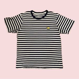 Uniqlo Keith Haring Yellow Dog Striped T-Shirt